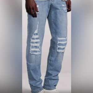 Balmain slim fit mens ripped jeans